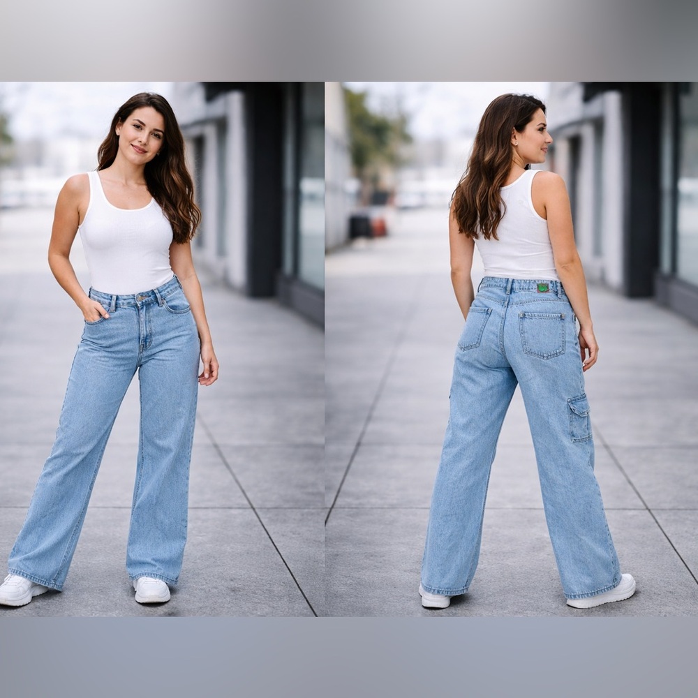 Stylish Light Blue Women's Flare Jeans